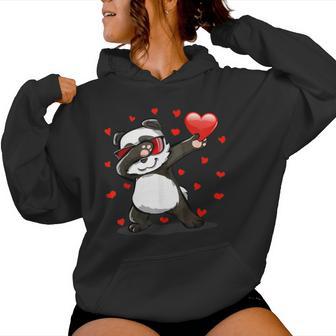 Drôle Dabbing Panda A Des Lunettes Deoleil Et Un Coeur Sweat à capuche femme - Cadeauxyz