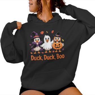 Duck Duck Boo Halloween Costume Duck Women Hoodie - Monsterry