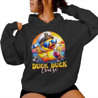 Duck Duck Cruise Family Cruising Matching Group Women Hoodie - Thegiftio UK
