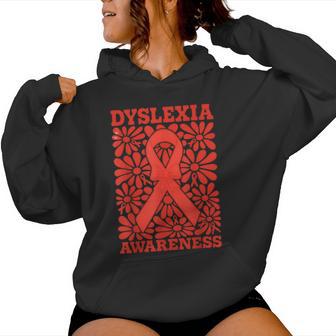Dyslexia Awareness For Teachers And Students Coquette Floral Women Hoodie - Thegiftio UK