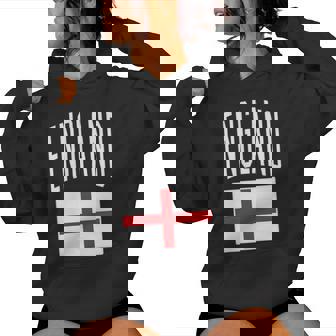 England Flag English Football Soccer Fan Men Women Kids Women's Hoodie | Mazezy