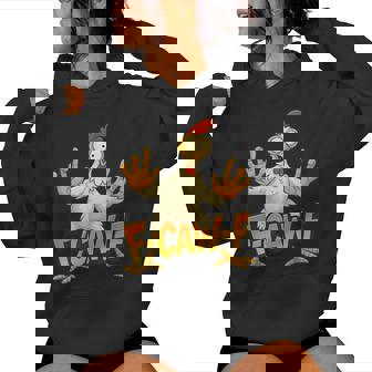 F-Caw-F Chicken Meme Quote Rooster Humor Women Hoodie - Monsterry