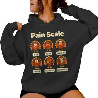 Fall Cna Turkey Pain Scale Er Thanksgiving Nurse Humor Women Hoodie - Thegiftio UK
