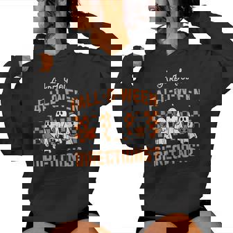 Are You Falloween Directions Halloween Teacher Teach Women Hoodie - Monsterry