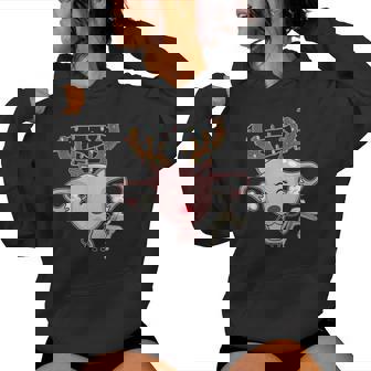 Festive Reindeer Speculum Christmas Light Nurse Obgyn Women Hoodie - Thegiftio