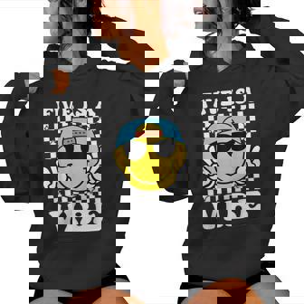 Five Is A Vibe 5Th Birthday Groovy Boys Girls 5 Years Old Women Hoodie | Seseable FR