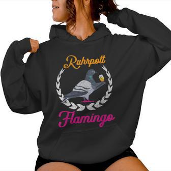 Flamingo Tauben Ruhrpott Kapuzenpullover für Damen - Geschenkecke