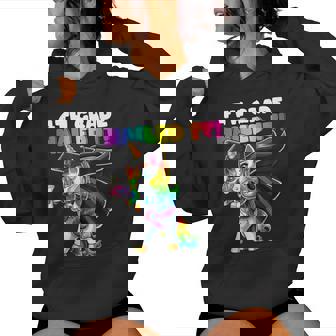 Flossing Unicorn 4th Grade Graduation Cap Gown Diploma Girls Women's Hoodie | Mazezy