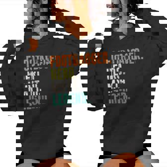 Footbagger Hero Myth Legend Footbag Player Footbag Freestyle Women's Hoodie | Mazezy