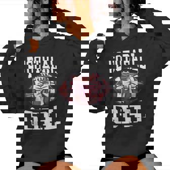 Football Girl Football Bow Women Hoodie - Thegiftio