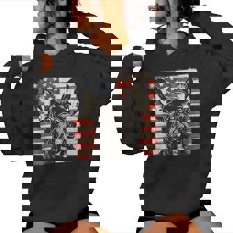 French Bulldog Dog Pop Art USA Flag Shirt July 4th Men Women Women's Hoodie | Mazezy