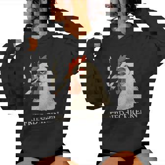 Fried Chicken Smoking Joint Weed Lover Cannabis 420 Women Hoodie - Thegiftio