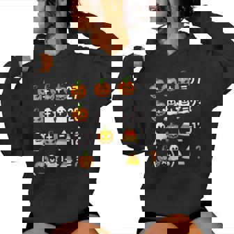 67 Meme Pumpkin Ghost Math Teacher Halloween Costume Women Hoodie | Mazezy