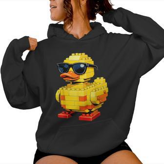 Duck Brick Master Builder Block Building Brick Builder Women Hoodie | Seseable UK