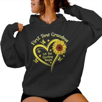 Grandmother First Time Grandma Let The Spoiling Begin Women Hoodie - Thegiftio UK