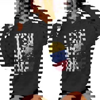 It's In My Dnaenezuela Bandera Huella Dactilar Cuello Sudadera con capucha para mujer - Regaloses