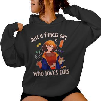 Gimnasio Girls & Amantes De Los Gatos Sudadera con capucha para mujer - Regaloses