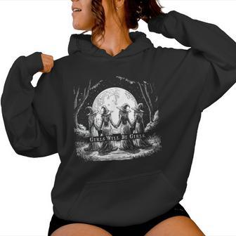 Girl Will Be Girl Witches Halloween Feminist Women Women Hoodie - Monsterry