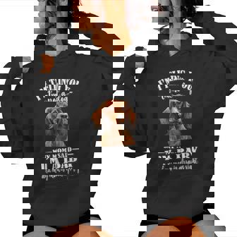 Girls Mom Says Im A Baby Long Haired Dachshund Lover Women Hoodie - Thegiftio