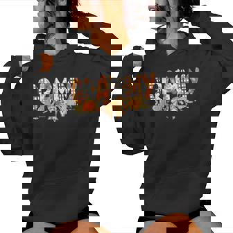 Grammy Coquette Bow Fall Thanksgiving Pumpkin Women Hoodie - Monsterry