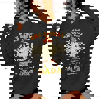 Groovy Boo One Spooky Dada First Halloween Birthday Boy Women Hoodie - Seseable