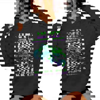 Groovy In My Monster Truck Mama Era Monster Truck Mom Women Hoodie - Monsterry