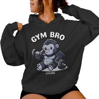 Gym Bro Gorilla Divertido Lindo Es Hombres Entrenamientos Sudadera con capucha para mujer - Regaloses