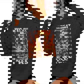 Hace Días Que No Cago Divertido Meme De Esqueletos Llamas Irónico Sudadera con capucha para mujer - Regaloses