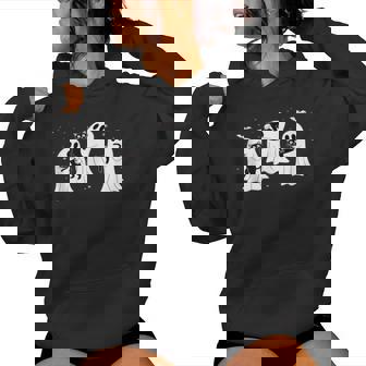 Halloween Ghost Black Cat Halloween Cat Lovers Women Women Hoodie | Seseable FR