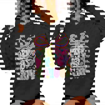 Happy 100 Days Of School Coquette Bow Girl Teacher Women Hoodie - Monsterry