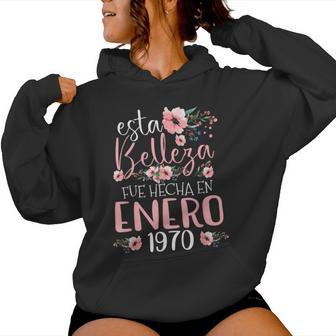 Hecha En Enero 1970 Regalo 56 Años Cumpleaños Sudadera con capucha para mujer - Regaloses