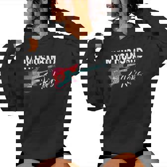 My Husband Rocks Couple Electronic Rock Guitar Women's Hoodie | Mazezy