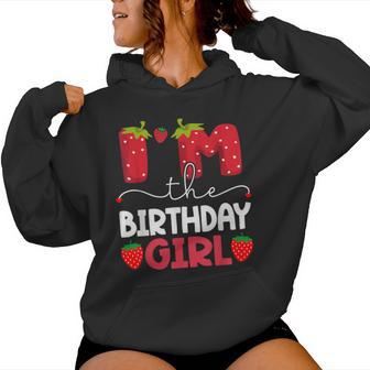 I'm The Berry First Birthday Girl Strawberry Women Hoodie - Thegiftio UK