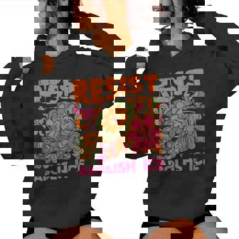 Immigrant Resist Abolish Ice Psychedelic Protest Men Women Hoodie | Seseable CA