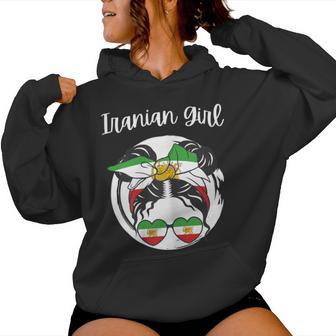 Irán Bandera Iraní Chica De Irán Es Iraníes Chicas Sudadera con capucha para mujer - Regaloses
