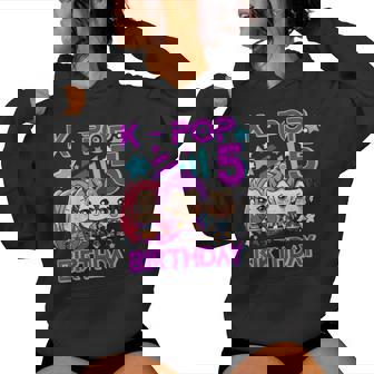 It's My 5Th Birthday Cute Chibi Kpop 5Th Birthday Girl Women Hoodie | Seseable CA