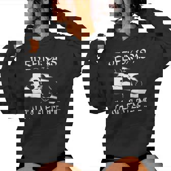 Je Peux Pas J'ai La Flemme Cadeau Drôle Panda Sweat à capuche femme - Cadeauxyz