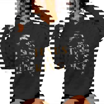 Jesus Is King Lion Of Judah Christian Faith Women Hoodie | Mazezy