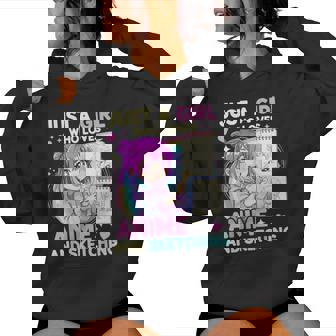 Just A Girl Who Loves Anime And Sketching Women Hoodie - Monsterry