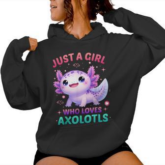 Just A Girl Who Loves Axolotls Axolotl Kawaii Women Hoodie - Thegiftio