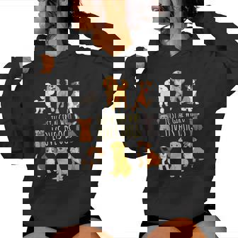 Just A Girl Who Loves Dogs Cute Puppy Lover Women Hoodie - Monsterry