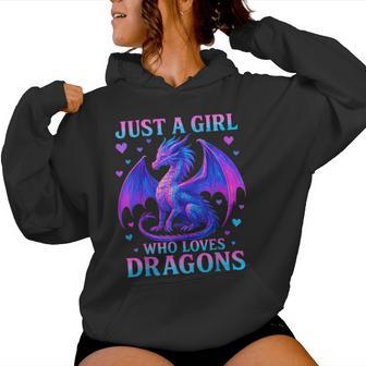 Just A Girl Who Loves Dragons Dragon Women Hoodie - Monsterry