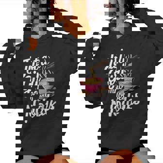 Just A Girl Who Loves Noodles You Love Ramen Noodles Girls Women Hoodie | Mazezy
