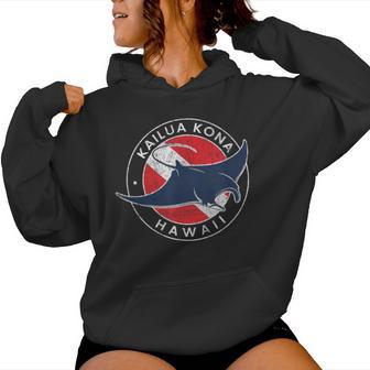 Kailua-Kona Hawaii Manta Ray Boys Girls Souvenir Women Women Hoodie - Thegiftio UK