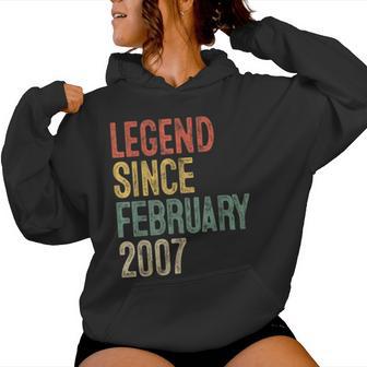 Legend February 2007 19Th Birthday Boy Girl 19 Year Old Women Hoodie | Mazezy