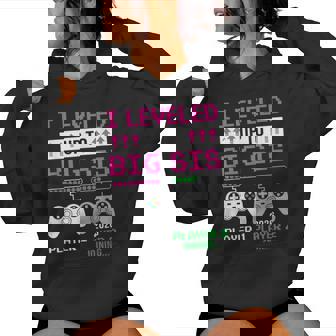Leveled Up To Big Sister 2026 Video Game Soon To Be Women Hoodie | Seseable UK