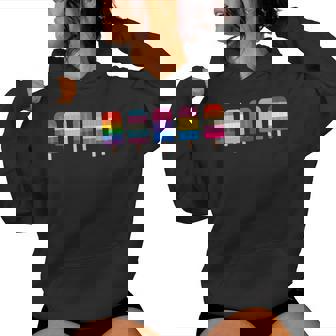 Lgbt Rainbow Ice Cream Lgbtq Pride Women Hoodie | Mazezy