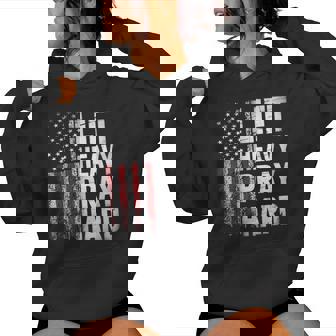 Lift Heavy Pray Hard Gym Christian Lifting Women Women Hoodie - Monsterry