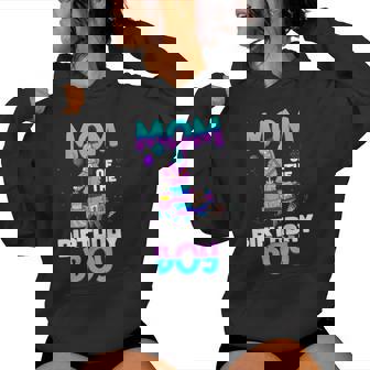 Llama Mom Birthday Boy’S Cute Matching Party Outfit Women Hoodie - Monsterry