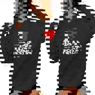 I Love Track I Heart Track Athletic Running Sprinting Women Hoodie | Mazezy